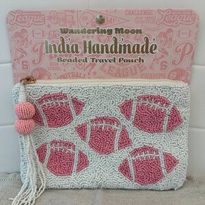 Wandering Moon Beaded Viral Bag - Pink Footballs